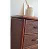 Commode en rotin brin vintage circa années 70