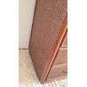 Commode en rotin brin vintage circa années 70