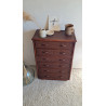 Commode en rotin brin vintage circa années 70