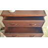 Commode en rotin brin vintage circa années 70
