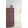 Commode en rotin brin vintage circa années 70