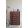 Commode en rotin brin vintage circa années 70