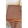 Commode en rotin brin vintage circa années 70