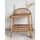 Table de chevet en rotin vintage