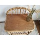 Table de chevet en rotin vintage