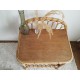 Table de chevet en rotin vintage