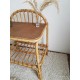 Table de chevet en rotin vintage