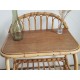 Table de chevet en rotin vintage