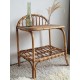 Table de chevet en rotin vintage