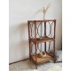 Etagères triple rotin - petite bibliothèque -vintage