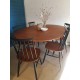 Table scandinave vintage avec rallonges