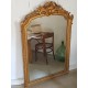 Miroir ancien doré avec fronton style Napoléon III