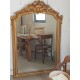 Miroir ancien doré avec fronton style Napoléon III