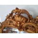 Miroir ancien doré avec fronton style Napoléon III
