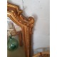 Miroir ancien doré avec fronton style Napoléon III