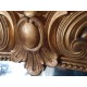 Miroir ancien doré avec fronton style Napoléon III