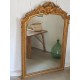 Miroir ancien doré avec fronton style Napoléon III