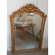 Miroir ancien doré avec fronton style Napoléon III