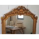 Miroir ancien doré avec fronton style Napoléon III