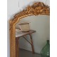 Miroir ancien doré avec fronton style Napoléon III