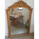 Miroir ancien doré avec fronton style Napoléon III