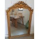 Miroir ancien doré avec fronton style Napoléon III