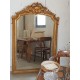 Miroir ancien doré avec fronton style Napoléon III