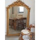 Miroir ancien doré avec fronton style Napoléon III