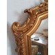 Miroir ancien doré avec fronton style Napoléon III