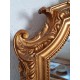 Miroir ancien doré avec fronton style Napoléon III