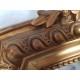 Miroir ancien doré avec fronton style Napoléon III