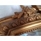 Miroir ancien doré avec fronton style Napoléon III