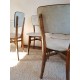 4 chaises bois et skaï vintage