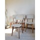4 chaises bois et skaï vintage