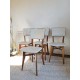 4 chaises bois et skaï vintage