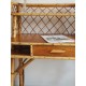 Bureau bambou, rotin et osier ciirca 1960 - pieds compas