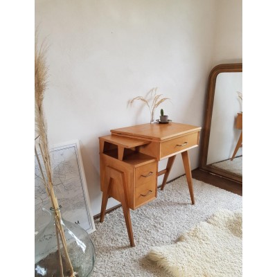Bureau scandinave vintage pieds compas circa 1960