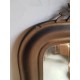 Miroir doré ancien de style Louis Philippe avec fronton