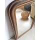 Miroir doré ancien de style Louis Philippe avec fronton