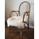 Paire de fauteuils en rotin vintage