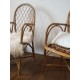 Paire de fauteuils en rotin vintage
