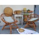 Paire de Fauteuils rotin vintage