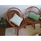 Paire de Fauteuils rotin vintage