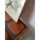 Table rotin et osier - carrelage - vintage- 1960