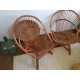 Paire de Fauteuils rotin vintage