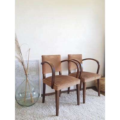 Paire de fauteuils Bridge vintage