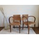 Paire de fauteuils Bridge vintage