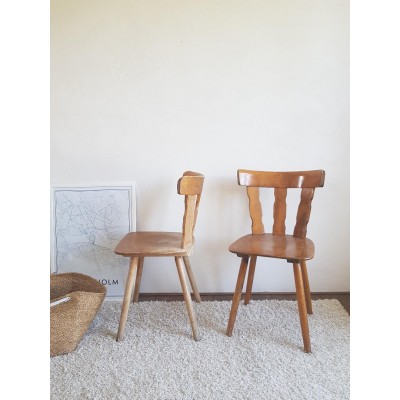 Paire de chaises brutalistes vintage