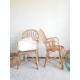 Paire de fauteuils en rotin et osier vintage