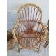 Paire de fauteuils en rotin et osier vintage